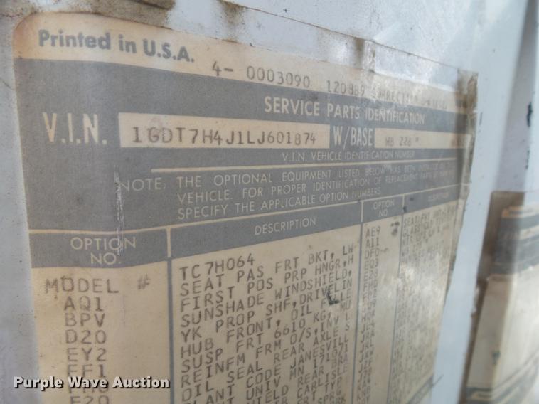 image for item L5636 1990 GMC TopKick reel truck