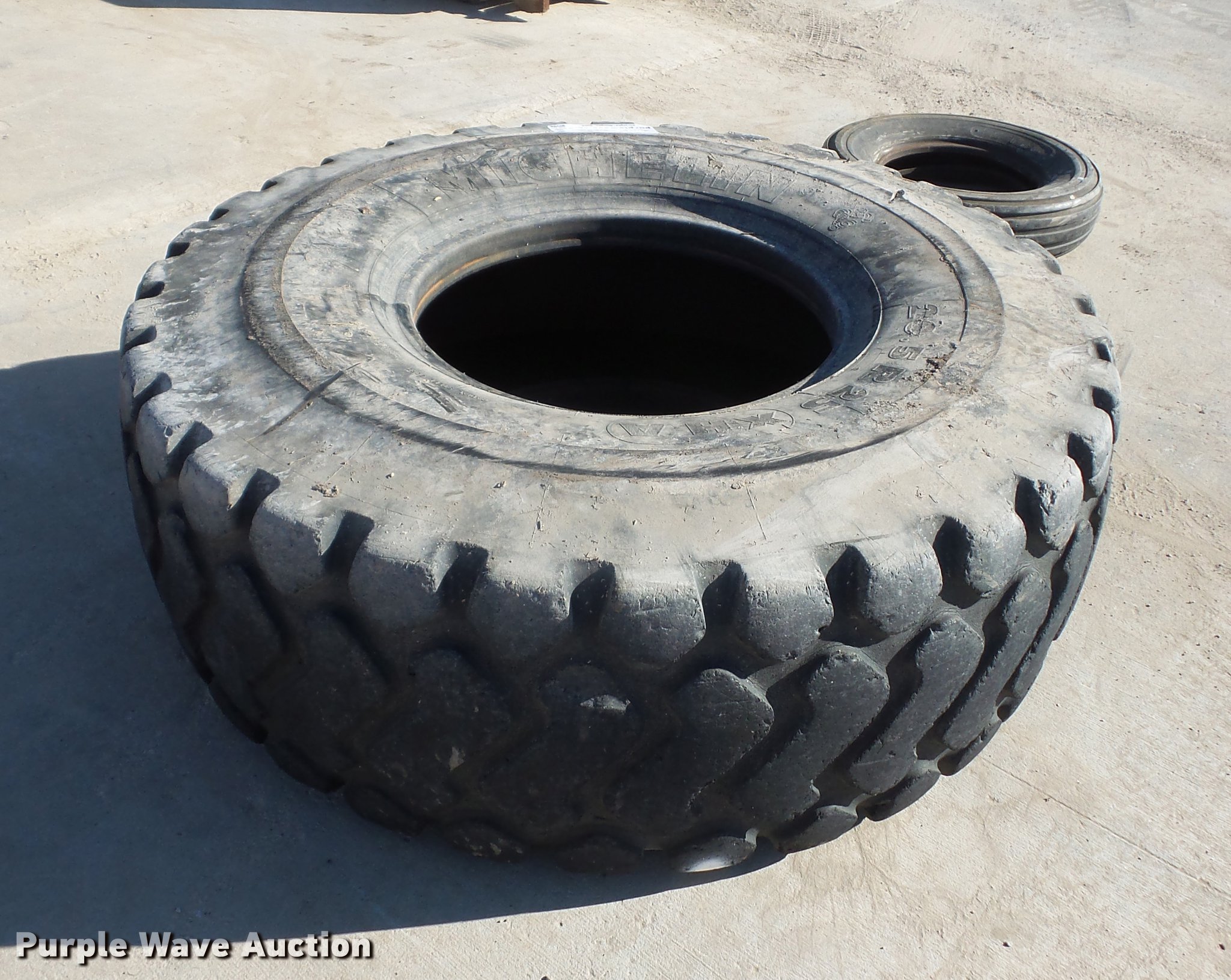 Michelin 20.5R25 loader tire in Raytown, MO Item DA0902 sold Purple