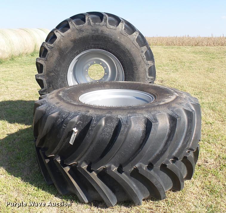 image for item DW9103 (2) Goodyear Optitrac 900/60R32 tires and wheels