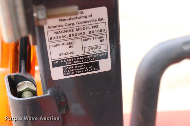 image for item ED9642 Kubota BX2350 MFWD tractor