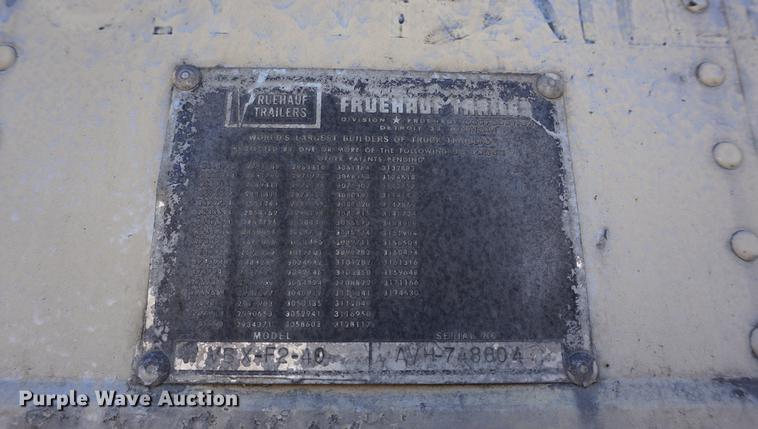 image for item DA1288 1968 Fruehauf MBXF2-40 dry van trailer