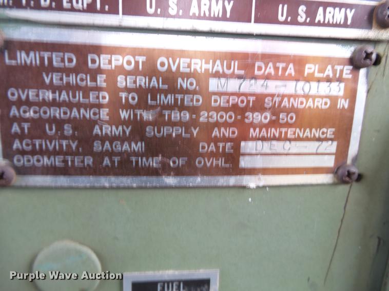 image for item DA2418 1972 military semi truck