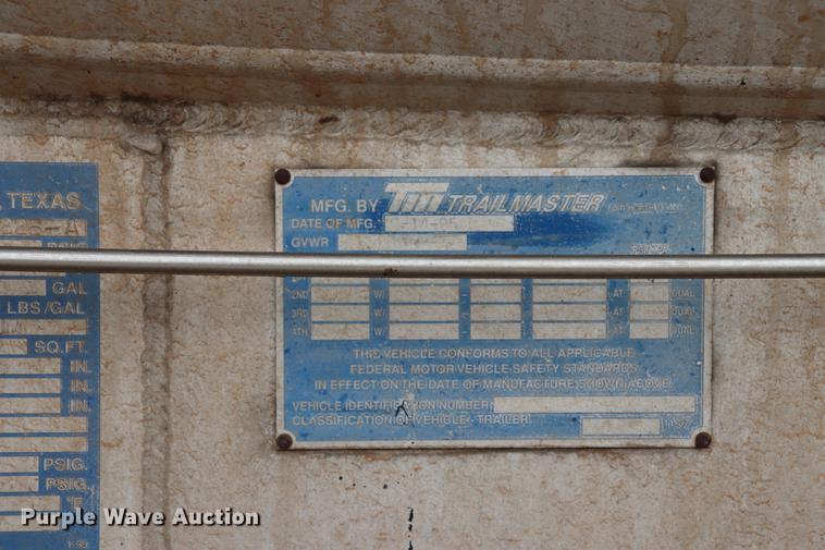 image for item ED9641 1996 Trailmaster tank trailer