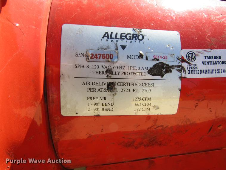 image for item AZ9382 (2) Allegro 9514-25 exhausters
