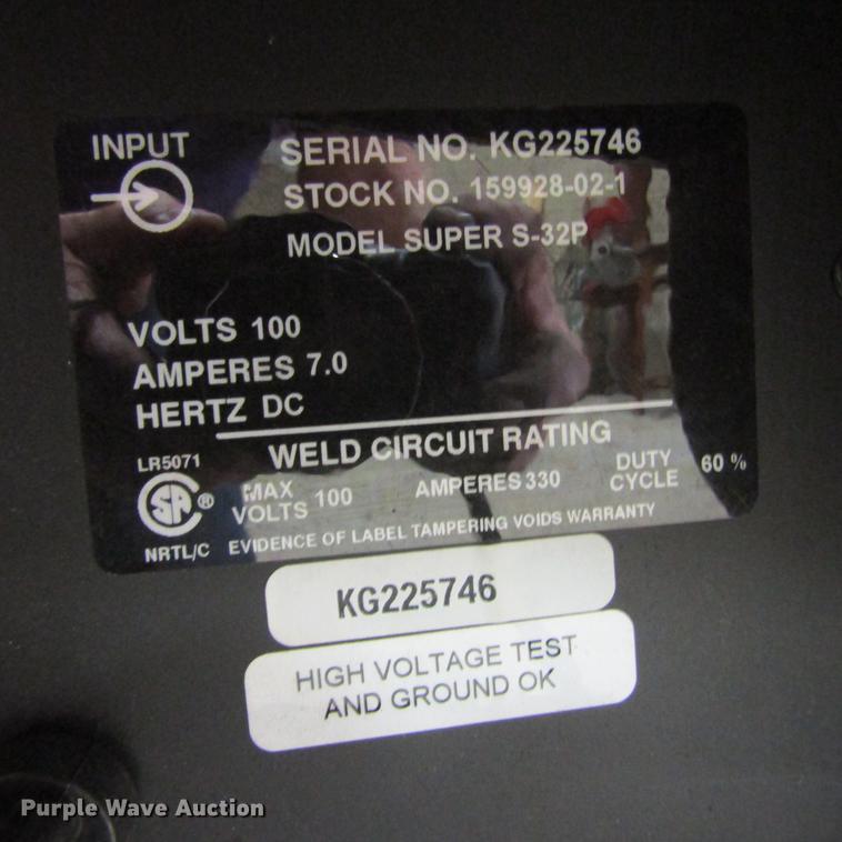 image for item AZ9386 Miller S-32P wire welder