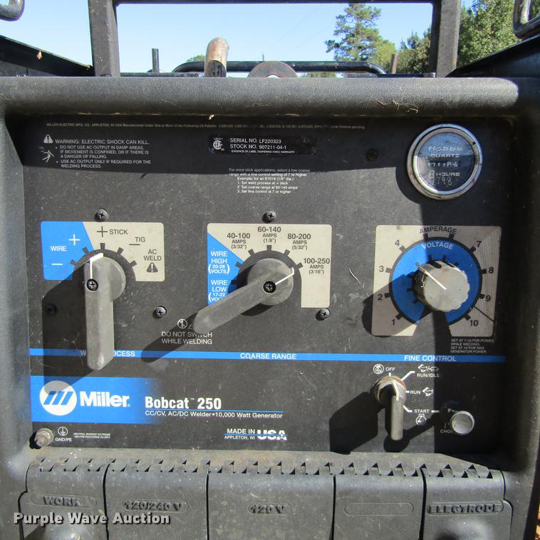 image for item AZ9388 Miller Bobcat 250 welder/generator