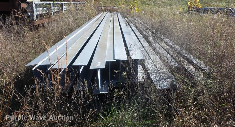 image for item BV9189 Approximately 28 galvanized I-beam breakaway posts