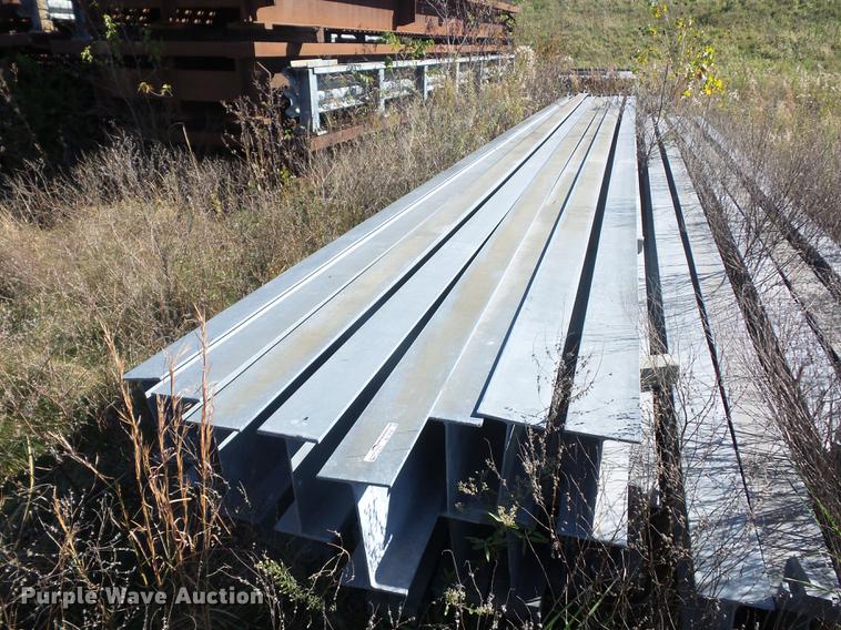 image for item BV9189 Approximately 28 galvanized I-beam breakaway posts