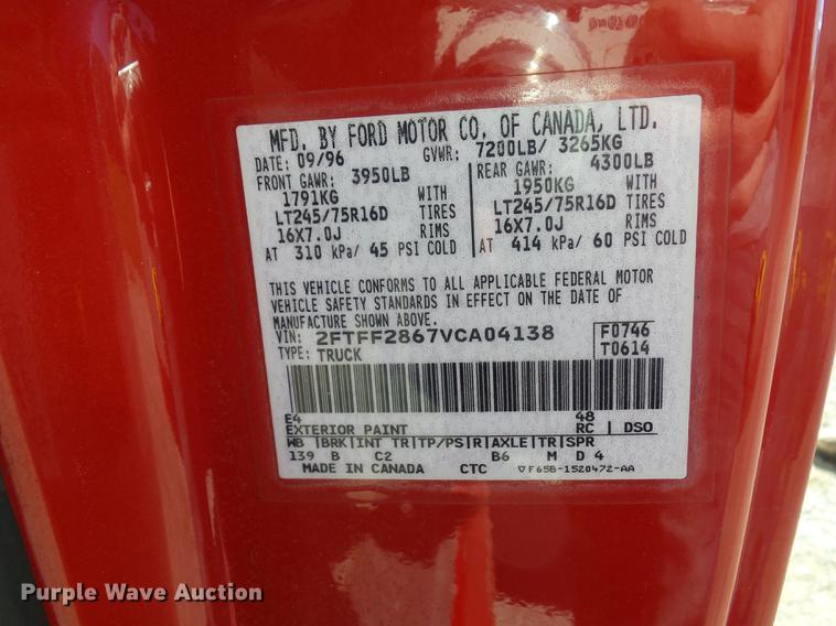 image for item BV9192 1997 Ford F250 HD pickup truck