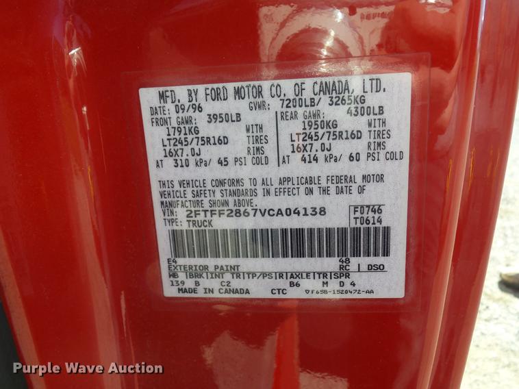 image for item BV9192 1997 Ford F250 HD pickup truck