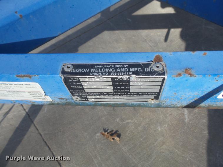 image for item CC9655 2007 Region Welding & Mfg. UT utility trailer