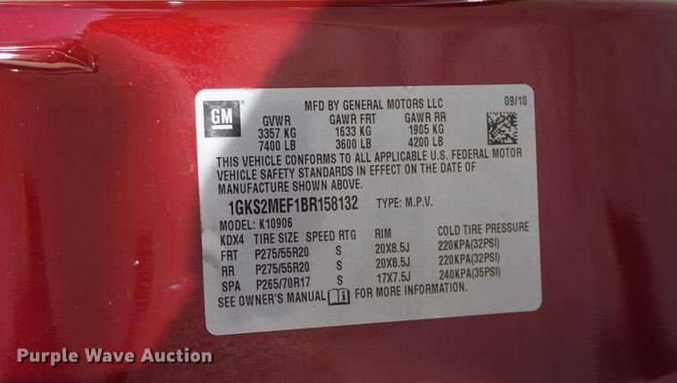 image for item DA1300 2011 GMC Yukon Denali XL SUV