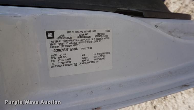 image for item DA1425 2002 Chevrolet Express 3500 Extended van