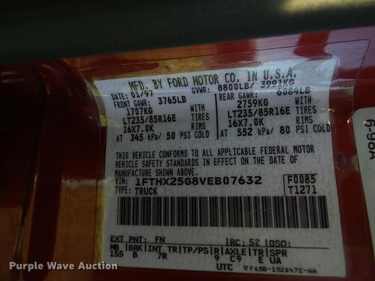 image for item DA6936 1997 Ford F250 SuperCab pickup truck