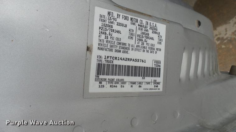 image for item DB3457 1994 Ford Ranger SuperCab pickup truck