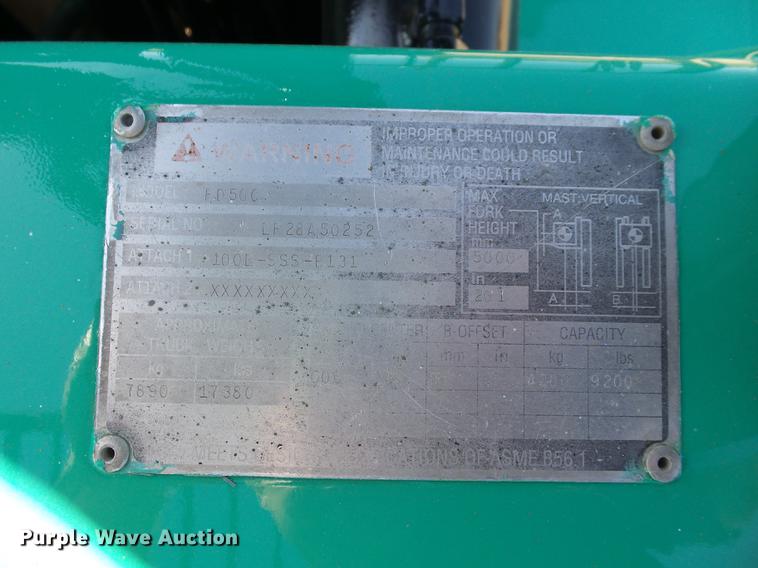 image for item DB4215 2001 Mitsubishi FD50C forklift