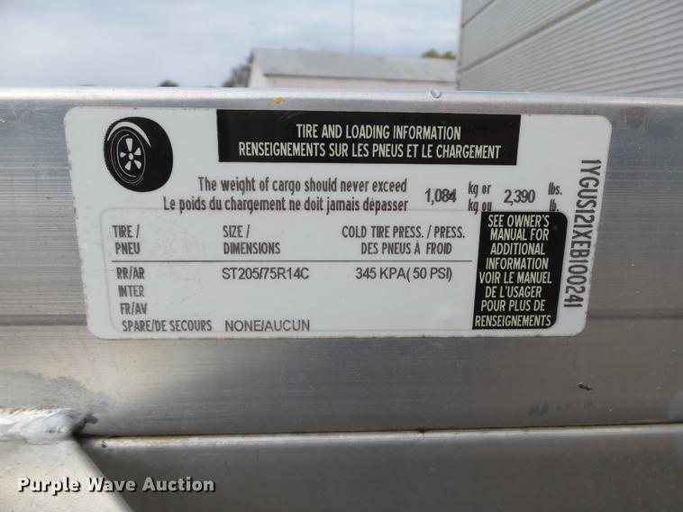 image for item DB5018 2012 Aluma 6812H73T utility trailer