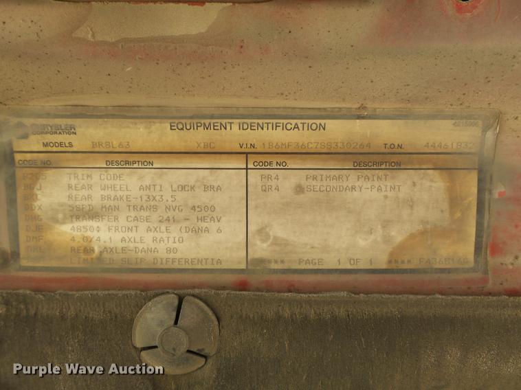 image for item DB6357 1995 Dodge Ram 3500 bucket truck