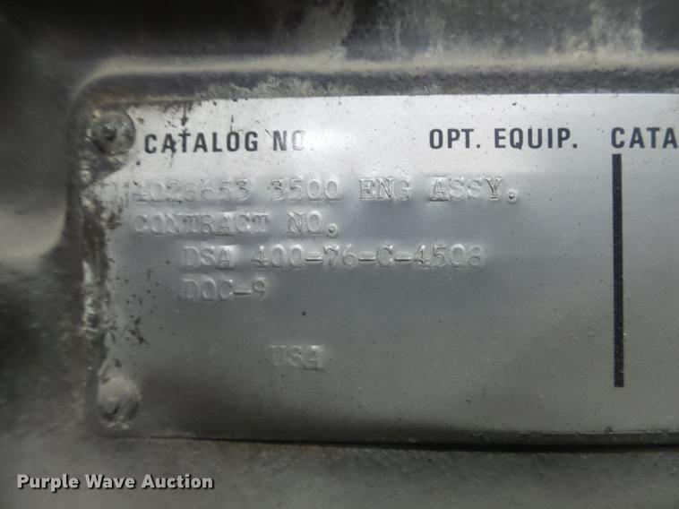 image for item DB6358 1978 military generator