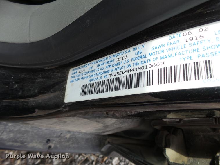 image for item DB9934 2003 Volkswagen Jetta