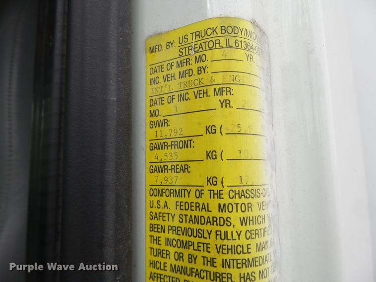 image for item DB9945 2007 International DuraStar 4300 box truck