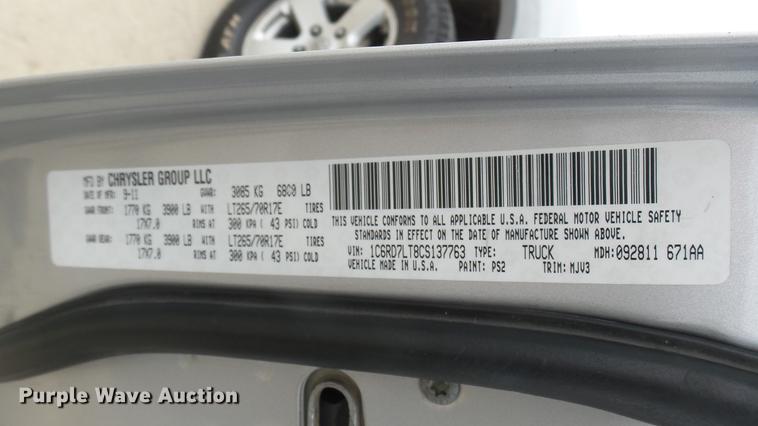 image for item DC1818 2012 Dodge Ram 1500 Crew Cab pickup truck