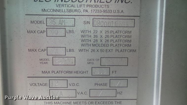 image for item DC1866 JLG 36AM vertical lift