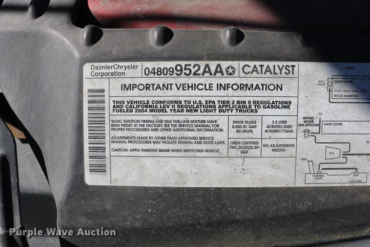 image for item DD0014 2004 Dodge Grand Caravan van