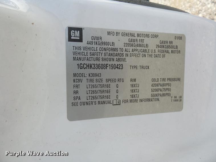 image for item DD9019 2008 Chevrolet Silverado 3500HD Crew Cab pickup truck