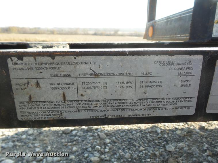 image for item DD9020 2009 Load Trail utility trailer