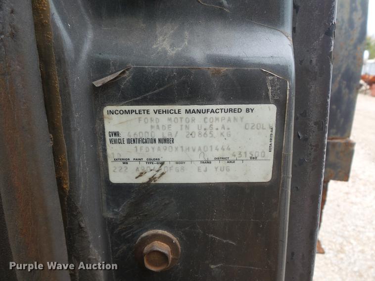 image for item DD9064 1987 Ford LTL9000 flatbed truck