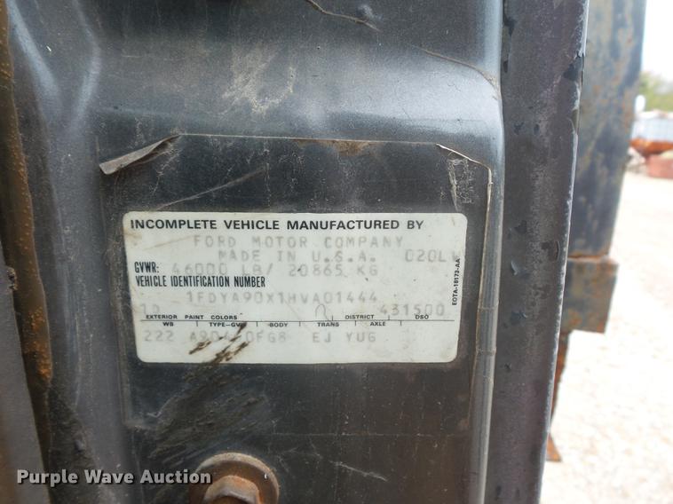 image for item DD9064 1987 Ford LTL9000 flatbed truck