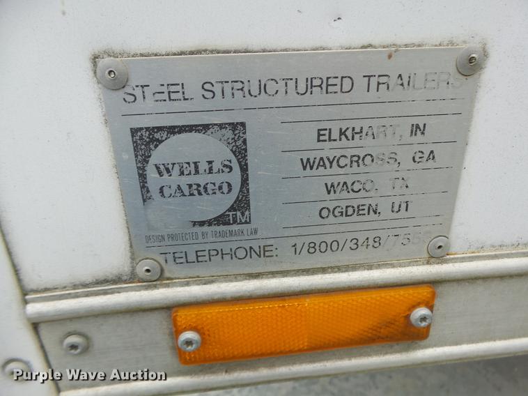 image for item DF9460 1991 Wells Cargo enclosed cargo trailer