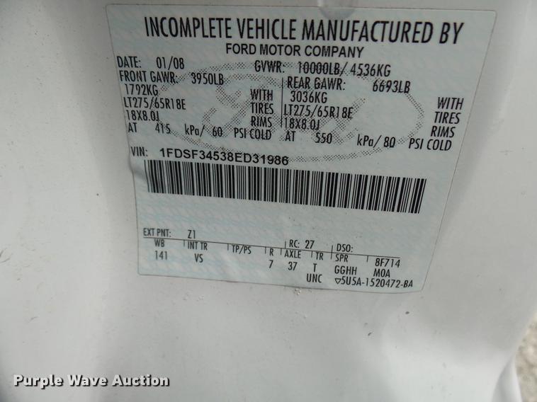 image for item DP9625 2008 Ford F350 Super Duty flatbed pickup truck