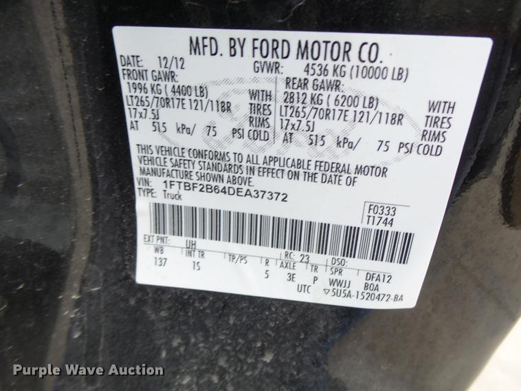 image for item DT9947 2013 Ford F250 Super Duty pickup truck