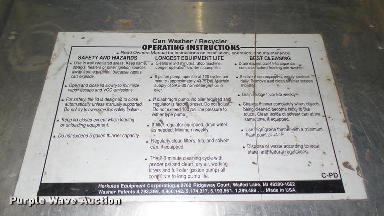 image for item DV9219 Herkules paint gun washer