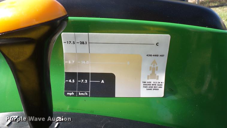 image for item DW9221 John Deere 4310 MFWD tractor