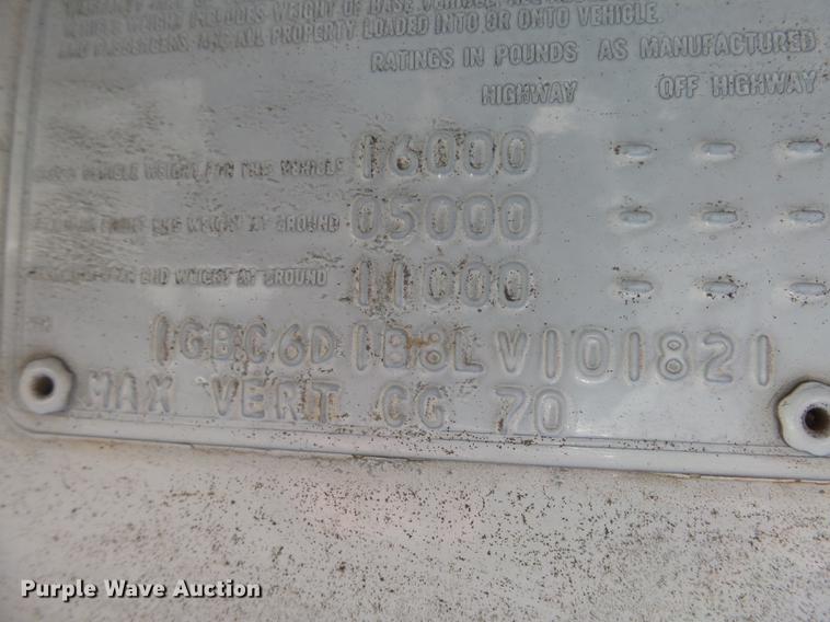 image for item J5420 1990 Chevrolet C60 flatbed truck