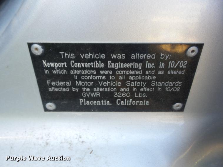 image for item K6327 2003 Chrysler Phantom PT Cruiser convertible