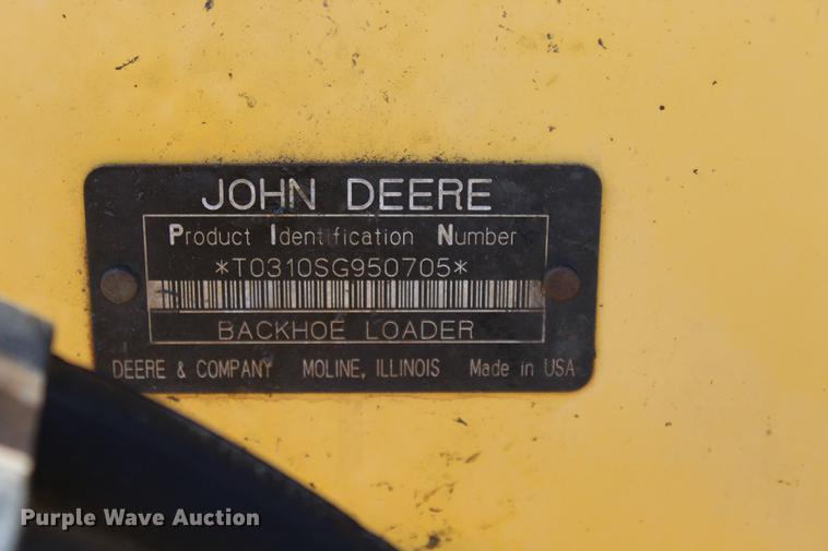 image for item BE9428 2005 John Deere 310 SG backhoe