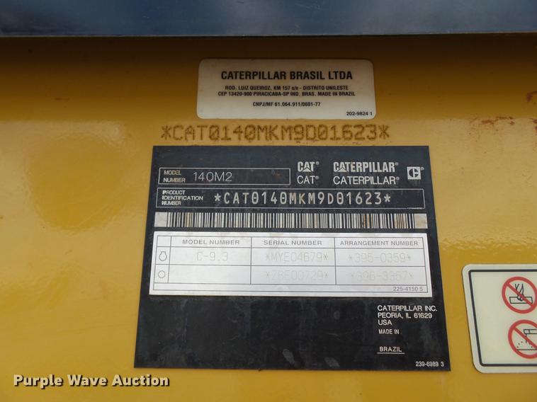 image for item BJ9934 2013 Caterpillar 140M2 motor grader