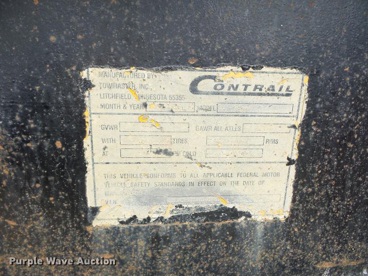 image for item BV9193 1997 Contrail Towmaster equipment trailer