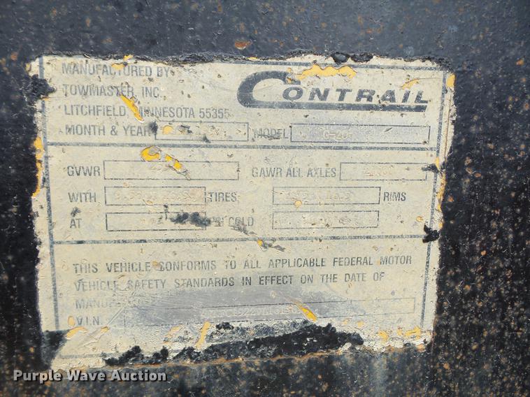 image for item BV9193 1997 Contrail Towmaster equipment trailer