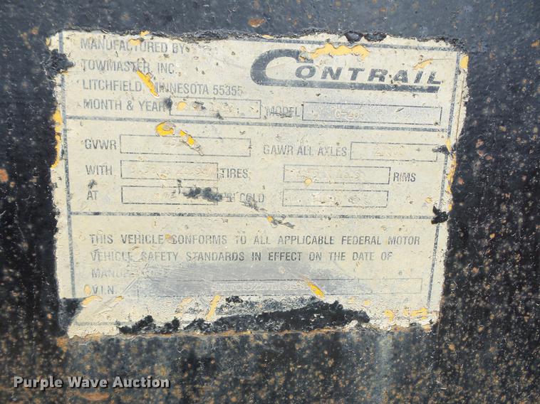image for item BV9193 1997 Contrail Towmaster equipment trailer