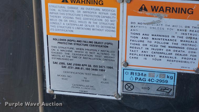 image for item DA1320 2004 Caterpillar 953C track loader