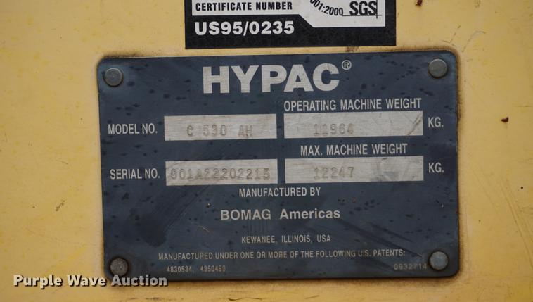 image for item DA1403 2006 Hypac C530AH pneumatic roller