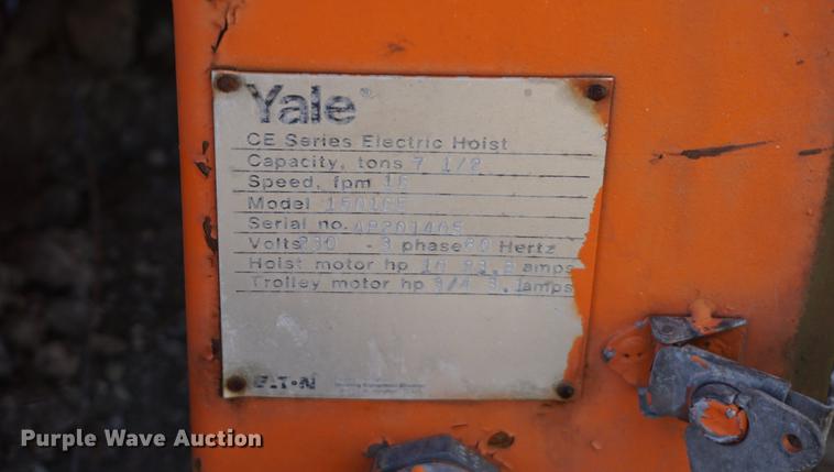 image for item DA1430 Yale 1501CE overhead hoist