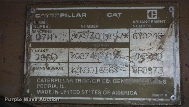 image for item DA1434 1988 Caterpillar D7H dozer