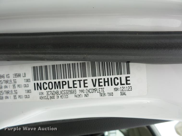 image for item DA6503 2012 Dodge Ram 5500 bucket truck