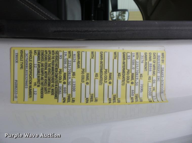 image for item DA6503 2012 Dodge Ram 5500 bucket truck